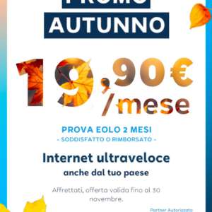 Promo Autunno EOLO – internet ultraveloce