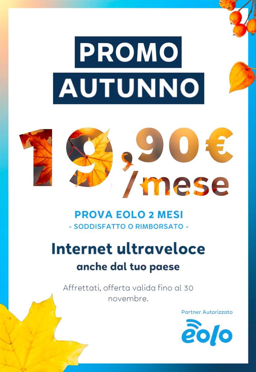 Promo Autunno EOLO – internet ultraveloce